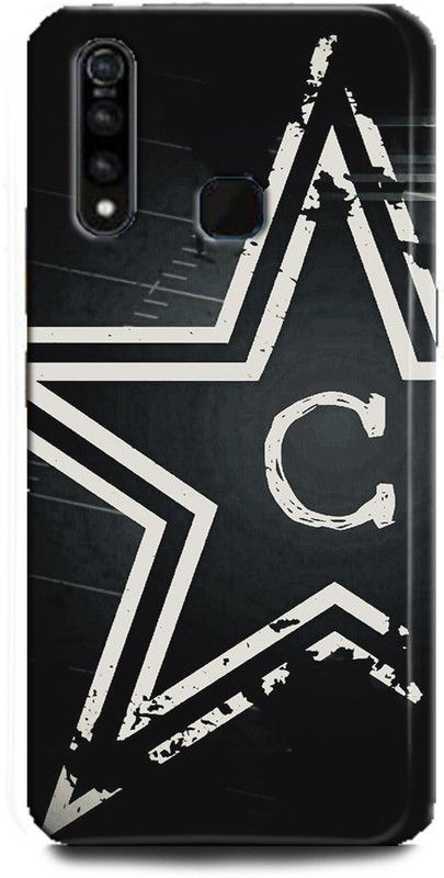 INDICRAFT Back Cover for Vivo Z1Pro, Vivo 1951, C letter, Printed  (Multicolor, Shock Proof, Pack of: 1)