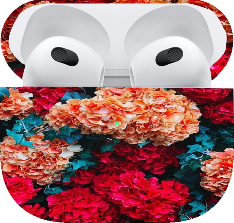 Skins HUB Fresh Flower 1 Skin For Air Pods 3 Type-1, Fresh Flower 1, Air Pods 3 Type-1 Mobile Skin  (Fresh Flower 1 Skin With Super matte finish)