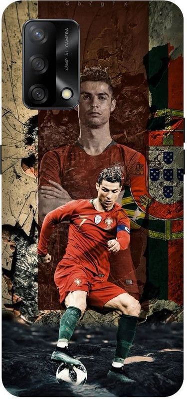 SAVETREE Back Cover for Oppo F19, CPH2219, Oppo F19s, CPH2223, Cristiano Ronaldo, Football  (Multicolor, 3D Case, Pack of: 1)