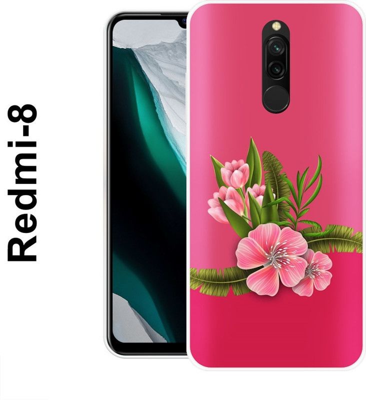 SUPERCASE Back Cover for Redmi 8  (Pink, Green, Grip Case, Silicon)