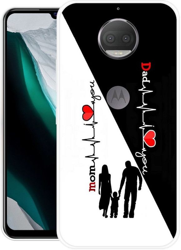 PictoWorld Back Cover for Motorola Moto G5s Plus  (Black, White, Silicon, Pack of: 1)