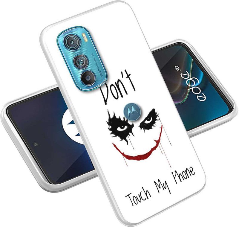 eBoggy Back Cover for Motorola Edge 30  (White, Black, Silicon)
