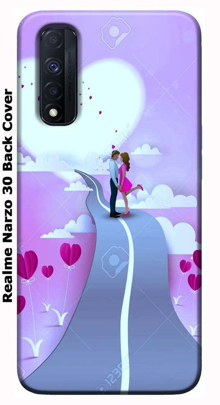 Lesend Back Cover for Realme Narzo 30 Back cover  (Multicolor, Dual Protection, Silicon, Pack of: 1)