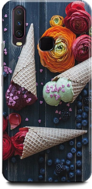INDICRAFT Back Cover for Vivo Y15, Vivo 1901, icecream, Printed  (Multicolor, Shock Proof, Pack of: 1)