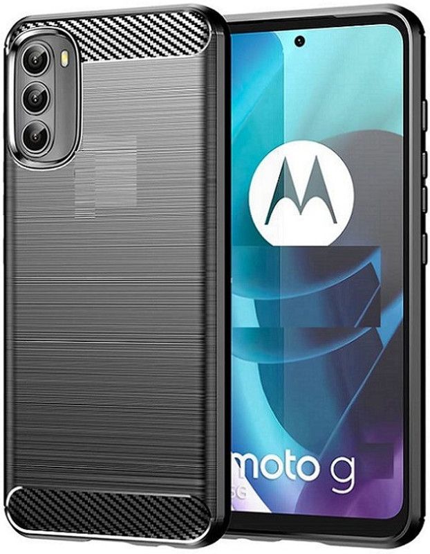 Mascot Max Back Cover for Moto G82  (Black, Grip Case, Silicon, Pack of: 1)