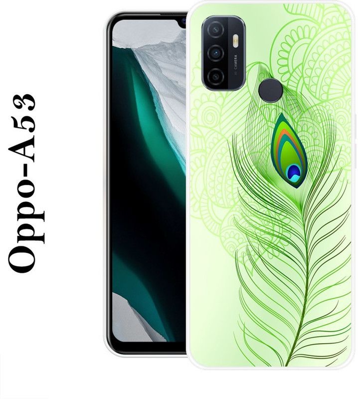 KUDI Back Cover for Oppo A53  (Green, Silicon)