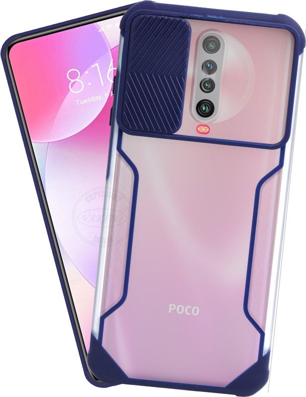 VAKIBO Back Cover for Mi Poco X2, Poco X2  (Blue, Grip Case, Pack of: 1)