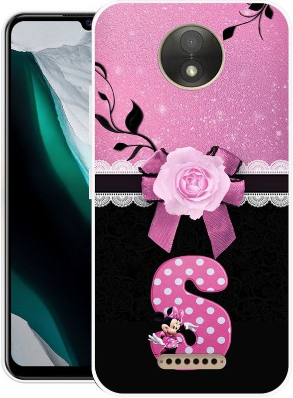MOZZY Back Cover for Motorola Moto C Plus  (Pink, Black, Grip Case, Silicon)