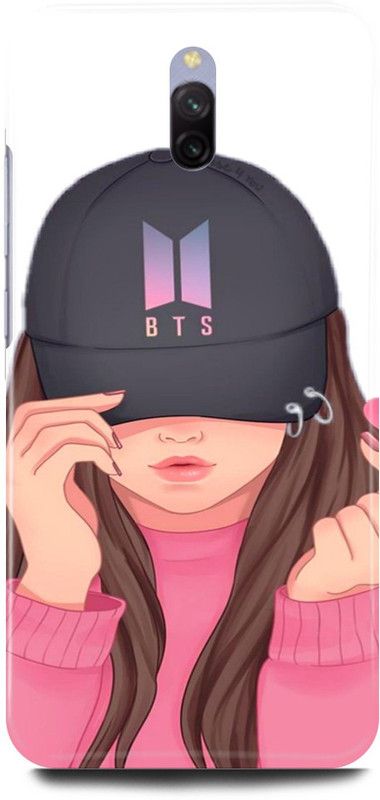 FRONK Back Cover for Redmi 8A Dual, BTS, CUTE, GIRL, ARMY, LOVE, MUSIC, KOREAN, SINGERS  (Pink, Hard Case, Pack of: 1)
