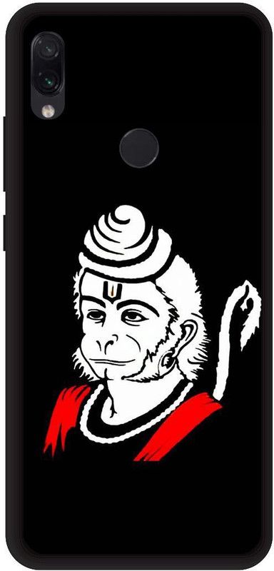 SSMORYA Back Cover for Mi Redmi Note 7s Black Hanuman Printed Back Cover  (Multicolor, Waterproof, Pack of: 1)