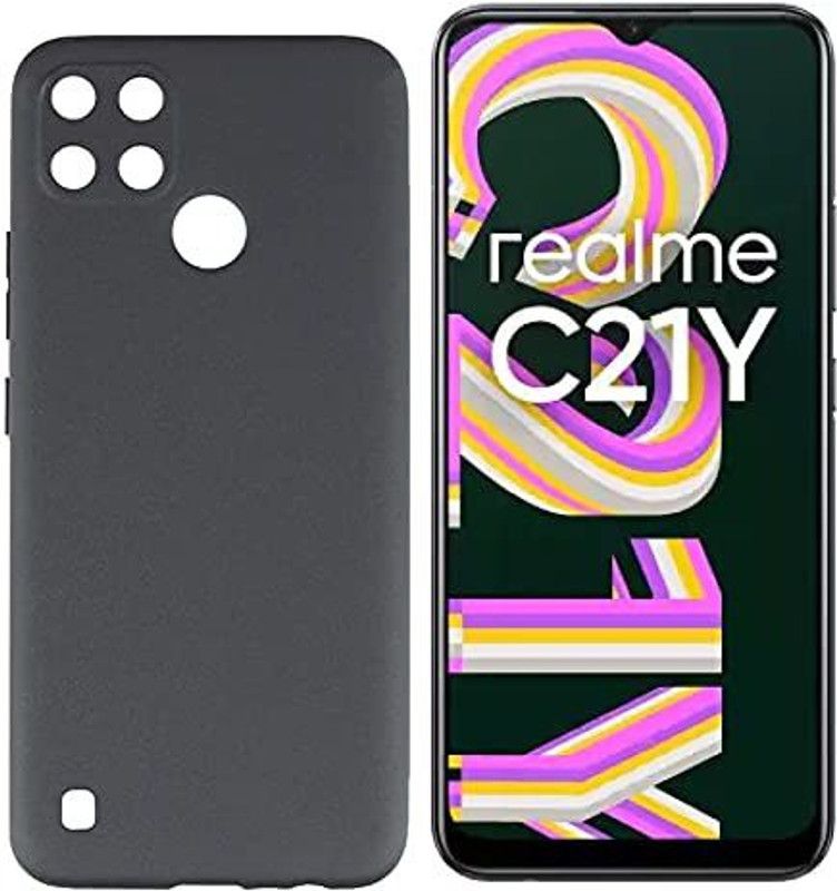 S-Hardline Back Cover for Realme C21y  (Black, Flexible, Pack of: 1)