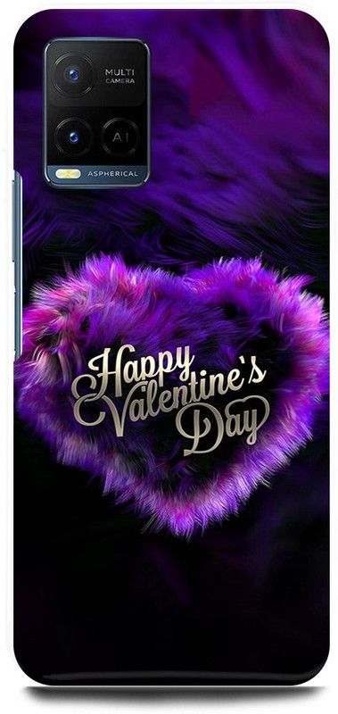 play fast Back Cover for Vivo Y33T, V2146 HAPPY, VALENTINE, DAY, LOVE, COUPLE, GIRL, BOY  (Purple, Hard Case, Pack of: 1)