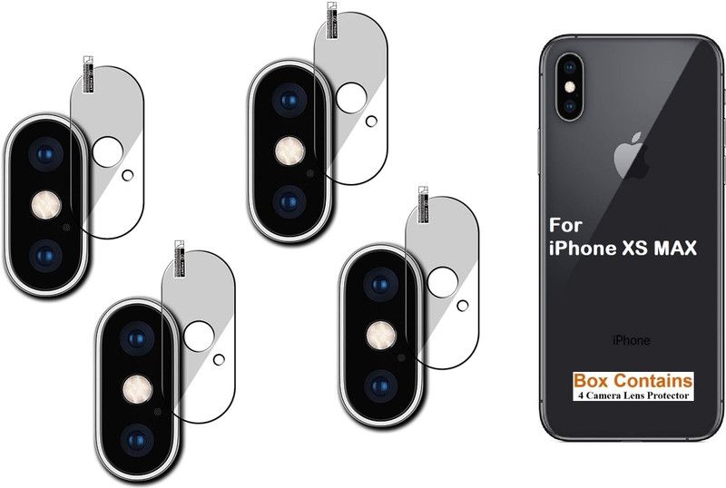 ISAAK Back Camera Lens Glass Protector for Apple iPhone Xs Max  (Pack of: 4)