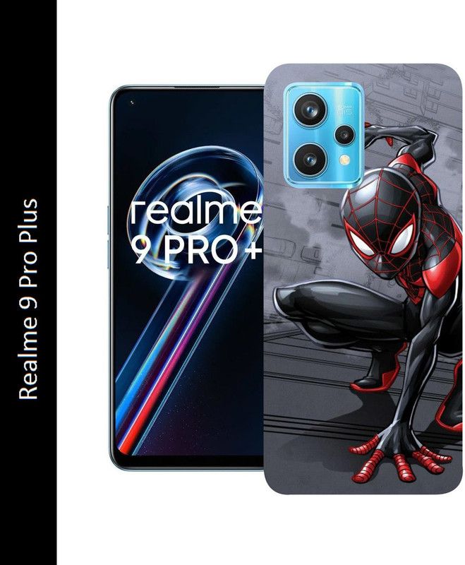 Anami Back Cover for Realme 9 Pro Plus  (Grey, Red, Silicon, Pack of: 1)