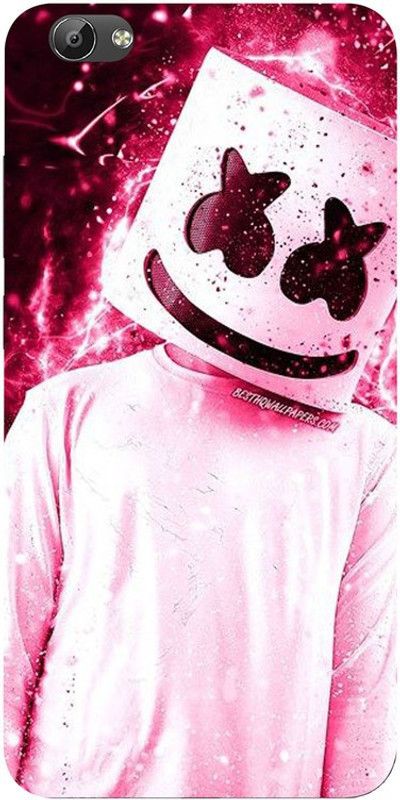 Golden Mask Back Cover for Vivo V5s Pink Marshmallow  (Multicolor, Waterproof, Silicon, Pack of: 1)