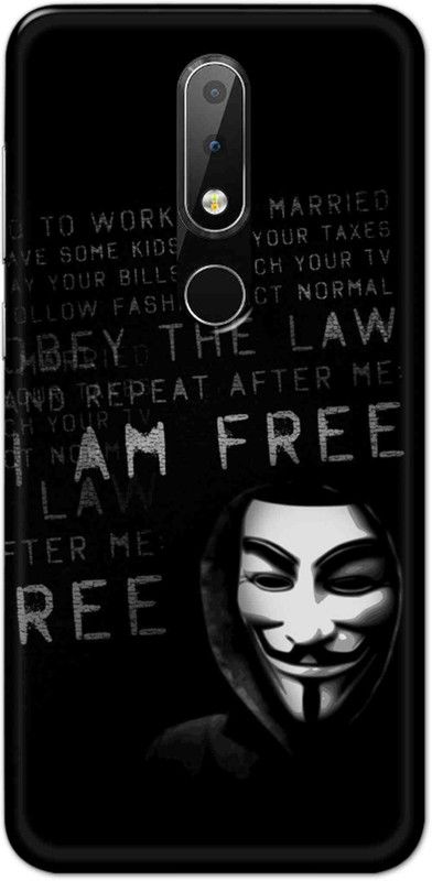 NDCOM Back Cover for Nokia 6.1 Plus I Am Free Printed  (Multicolor, Hard Case, Pack of: 1)