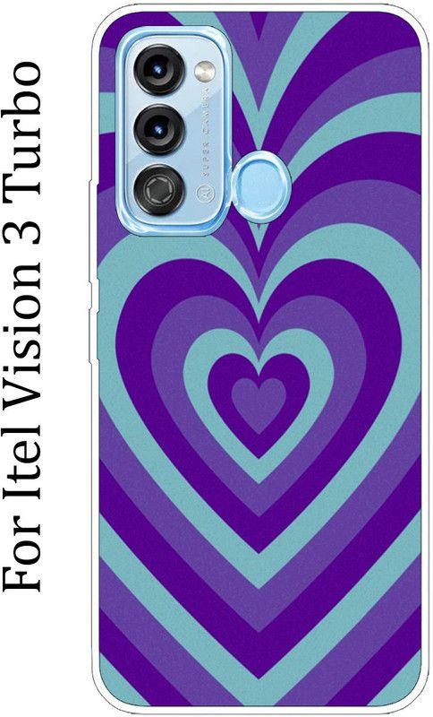 mitzvah Back Cover for Itel Vision 3 Turbo  (Blue, Purple, Grip Case, Silicon, Pack of: 1)