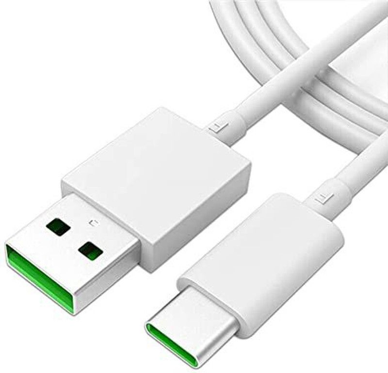 SJM USB Type C Cable 1 m VOOC CABLE FOR ONE PLUS 7  (Compatible with ONE PLUS 7, White, One Cable)