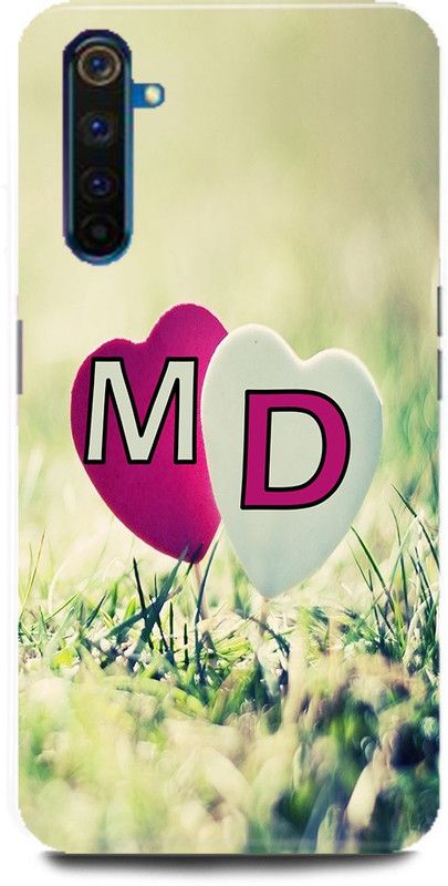 MP ARIES MOBILE COVER Back Cover for Realme 6/RMX2001,M Loves D Name,M Name, D Letter, Alphabet,M Love D NAME  (Multicolor, Hard Case, Pack of: 1)