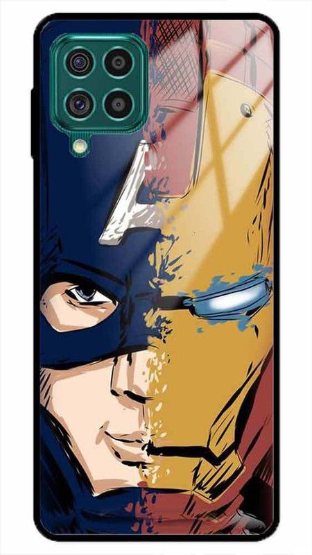 NDCOM Back Cover for Samsung Galaxy F62 Face Printed Glass Case  (Multicolor, Grip Case, Pack of: 1)