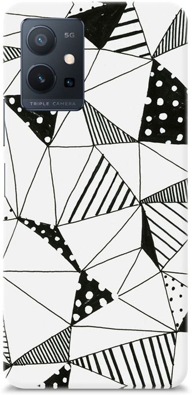 Chiraiyaa Back Cover for vivo T1 5G  (White, Black, Hard Case, Pack of: 1)