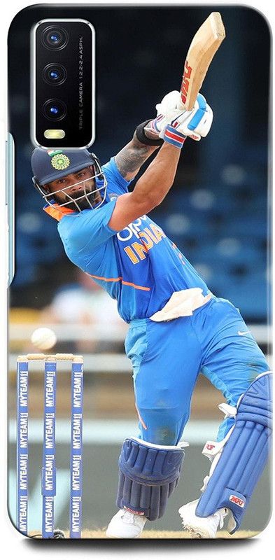 GRAFIQE Back Cover for Vivo Y20G V2037 VIRAT, KOHLI, INDIA, CRICKET, PLAYER, SPORTS, CAPTAIN  (Multicolor, Shock Proof, Pack of: 1)