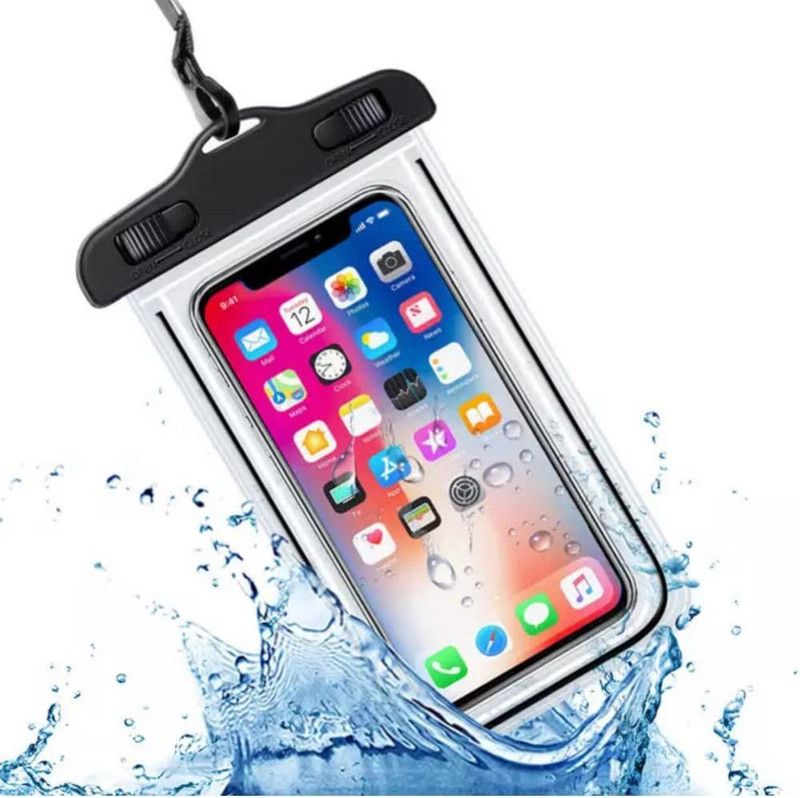 TradeHub Pouch for Universal Waterproof Protection of Mobile / Phones  (Transparent, Black, Waterproof, Pack of: 1)