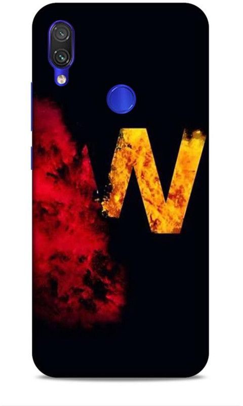 MAPPLE Back Cover for Redmi Note 7 (N / Letter / Alphabet / Name)  (Black, Hard Case, Pack of: 1)