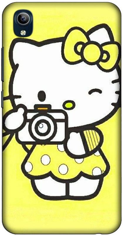 CROKIAN Back Cover for Vivo 1820 Hello Kitty Back Cover  (Yellow, Hard Case, Pack of: 1)
