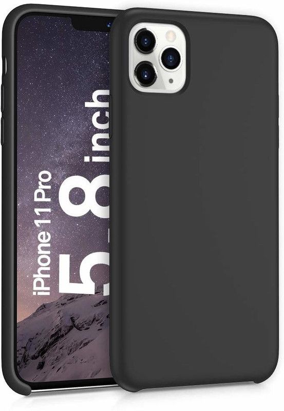 Nik case Back Cover for Apple iPhone 11 Pro Max  (Black, Grip Case, Silicon, Pack of: 1)