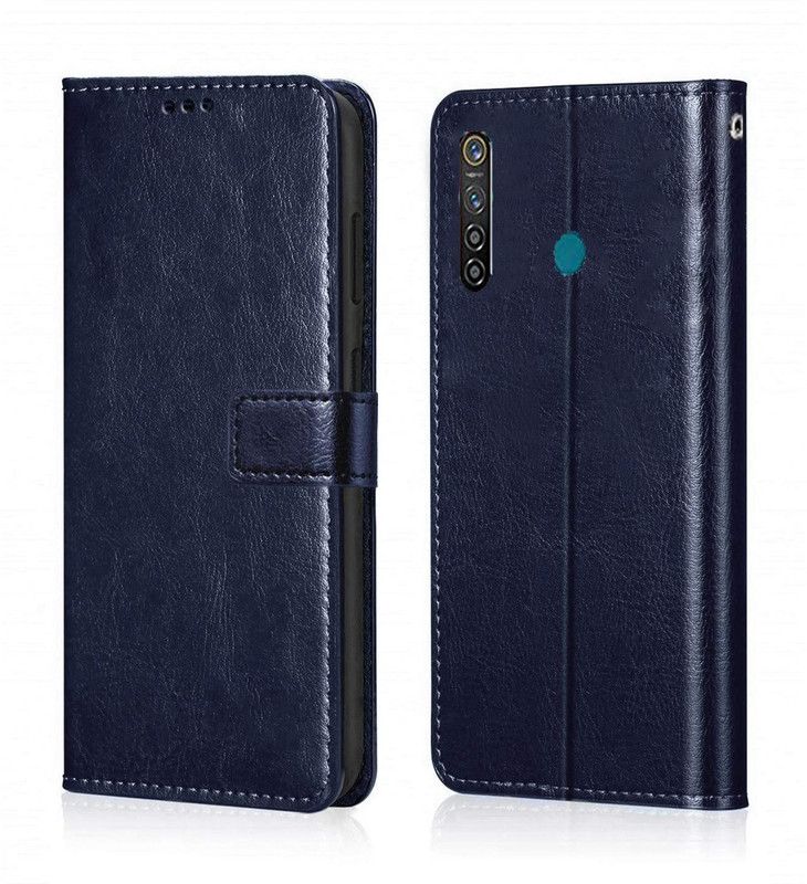 YOCOLOURS Back Cover for Realme 5  (Blue, Pack of: 1)