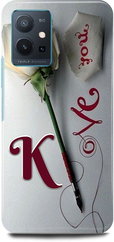 JUGGA Back Cover for OnePlus Nord CE 2 5G, K LOVES K NAME,K NAME, K LETTER, ALPHABET,K LOVE K NAME  (Grey, Hard Case, Pack of: 1)