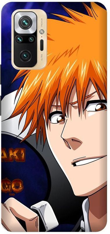 GRAFIQE Back Cover for REDMI Note 10 Pro M2101K6P ICHIGO KUROSAKI, NARUTO, ANIME, NEON, SUPERHERO, NINJA, BLACK  (Multicolor, Shock Proof, Pack of: 1)