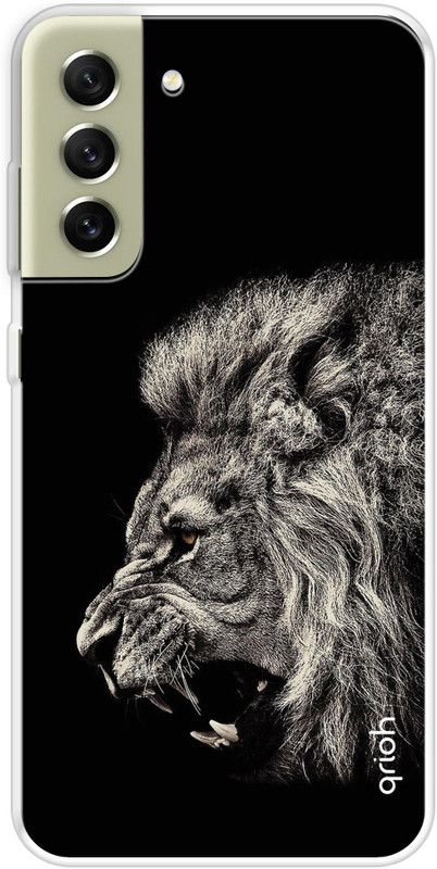 QRIOH Back Cover for Samsung Galaxy S21 FE 5G  (Black, Grey, Grip Case, Silicon)