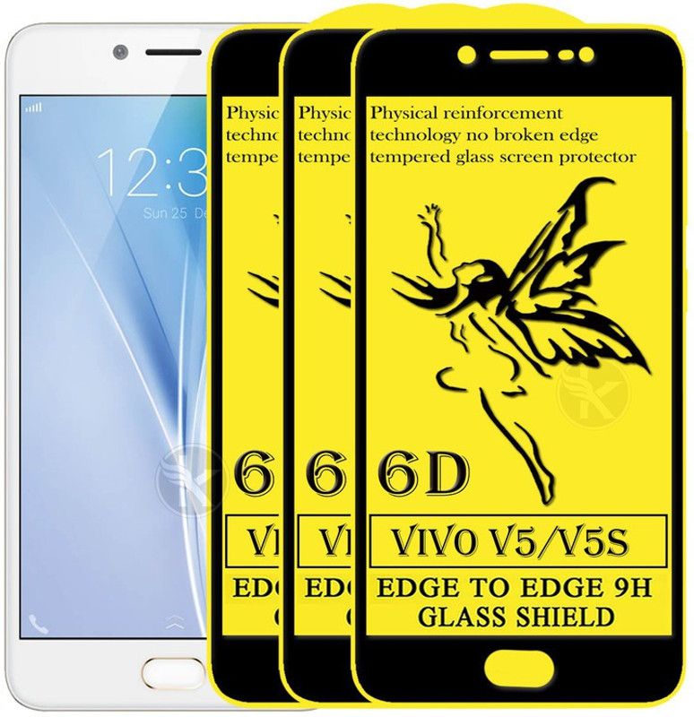 Dgeot Edge To Edge Tempered Glass for VIVO V5S  (Pack of 3)
