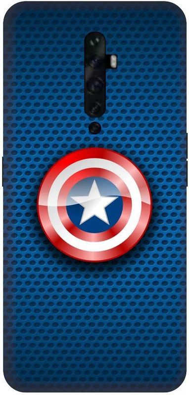 UMPRINT Book Cover for Oppo Reno 2f Captain America Marvel Superhero Printed Back Cover  (Multicolor, Hard Case, Pack of: 1)
