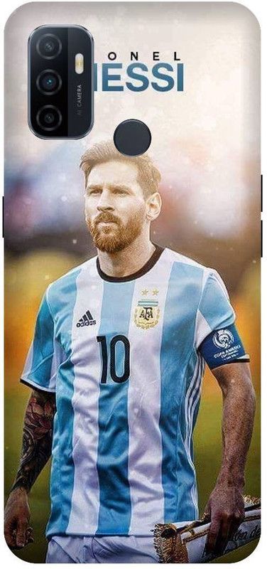 PHONE WALEY.COM Back Cover for OPPO A53 (4G) , CPH2127 ,Messi, Football,Printed back cover  (Blue, Hard Case, Pack of: 1)