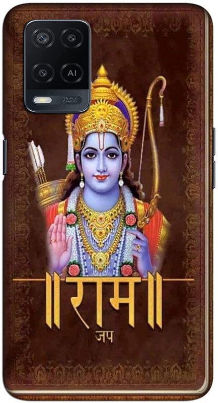CROKIAN Back Cover for Oppo A54 Shree Ram Back Cover  (Yellow, Hard Case, Pack of: 1)