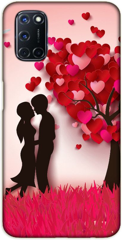 iprinto Back Cover for OPPO A52, CPH2061 Pink Love Back Cover  (Multicolor, Hard Case)
