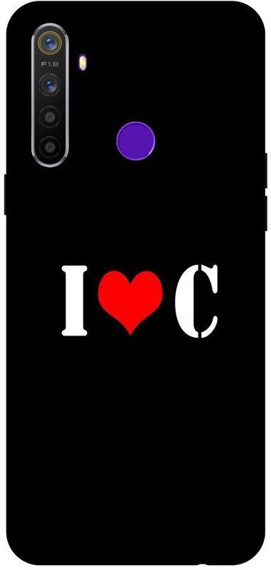 Wall Art Back Cover for Realme 5 C, I LOVES C, NAME, LETTER, ALPHABET, IC LOVE, HART  (Multicolor, Dual Protection, Pack of: 1)
