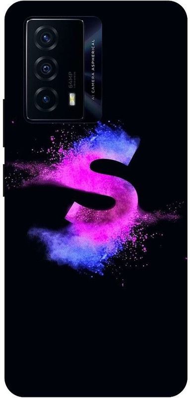 softcrash Back Cover for iQOO Z5 5G COLORS, BLACK, WHITE, DESIGN, S, S ALFABET  (Multicolor, Pack of: 1)