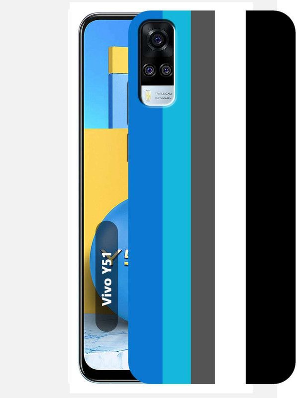 BUYMORE Back Cover for VIVO Y51  (Multicolor, Grip Case, Silicon, Pack of: 1)