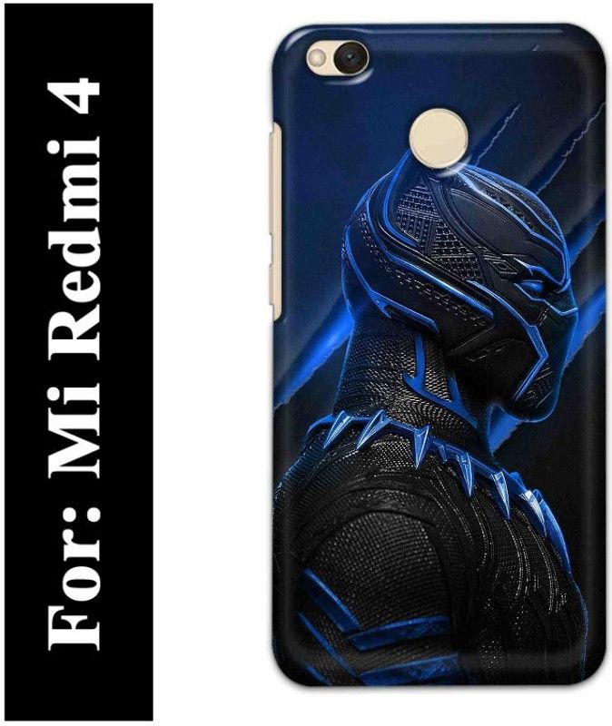 Majestic Back Cover for Mi Redmi 4  (Black, Blue, Hard Case)