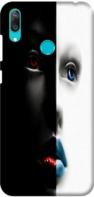 PNBEE Back Cover for Huawei Y7 Prime (2019), DUB-LX3 -Black & White Girl Printed Back Case Cover  (Multicolor, Hard Case, Pack of: 1)