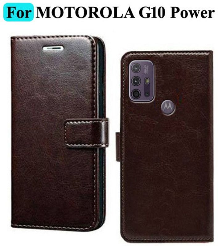 Mashgul Flip Cover for MOTOROLA G10 Power, MOTOROLA G30  (Brown, Shock Proof, Pack of: 1)
