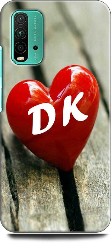 INDICRAFT Back Cover for REDMI 9 Power D K, D LOVES K, NAME, LETTER, ALPHABET, DK LOVE, HART, BLUE  (Multicolor, Dual Protection)