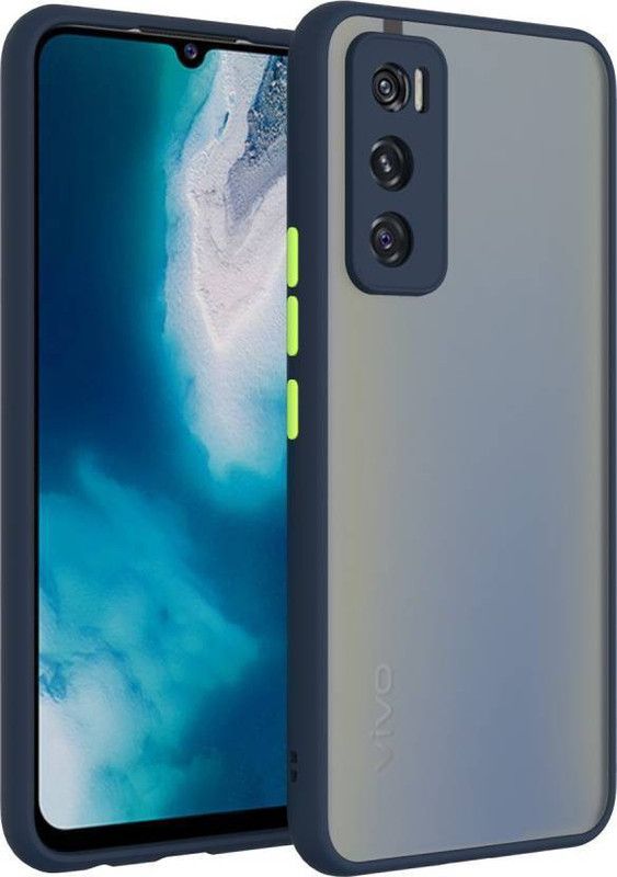 FIVE-O Back Cover for Vivo V20 Se  (Blue, Camera Bump Protector, Pack of: 1)