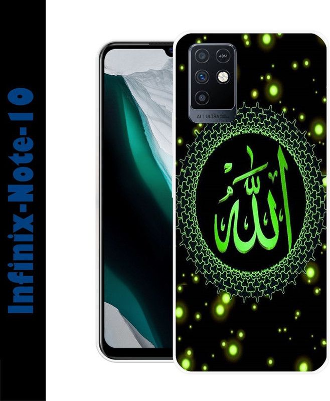 CellWorld Back Cover for Infinix Note 10  (Black, Green, Silicon)