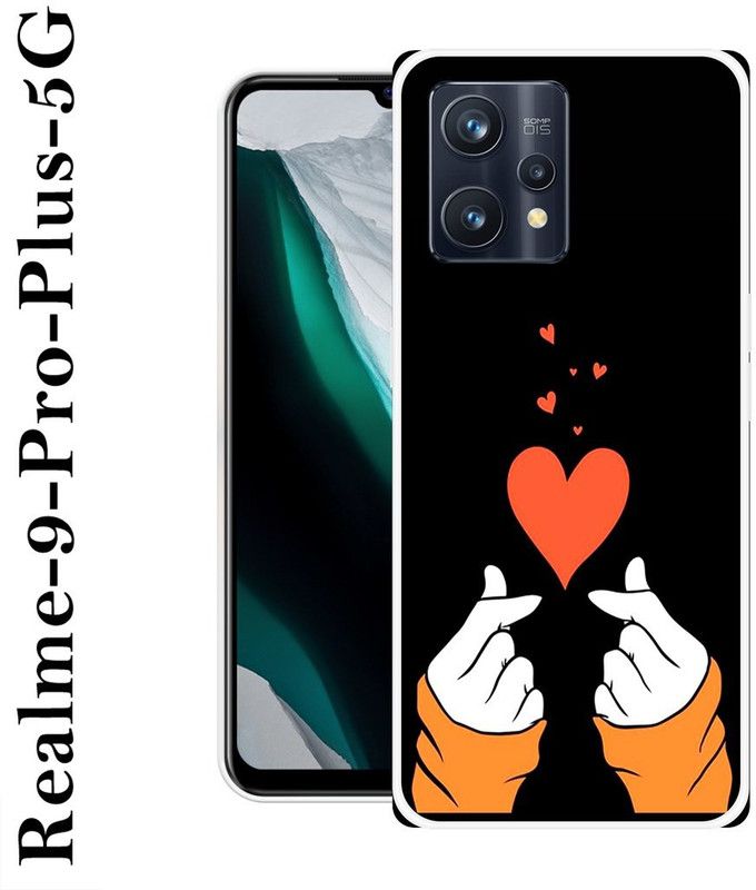 INDIALAND Back Cover for Realme 9 Pro Plus 5G  (Black, Grip Case, Silicon)