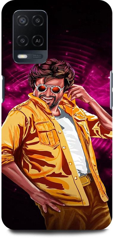 JUGGA Back Cover for OPPO A54, CPH2239, RAJNIKANTH, SOUTH, HERO, ACTOR  (Yellow, Hard Case, Pack of: 1)